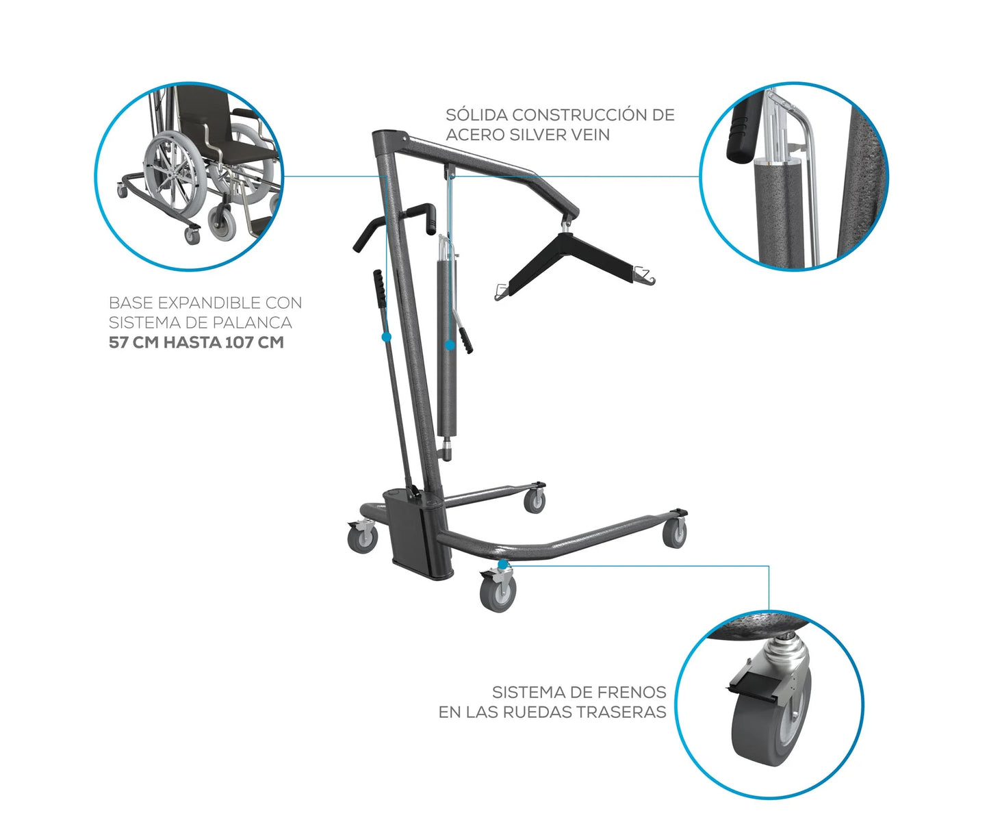 Grúa hidráulica para levantar pacientes Theramotion
