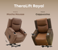 SILLÓN CON MASAJE DE AIRE THERALIFT ROYAL – SISTEMA ZENFLOW + ELEVACIÓN